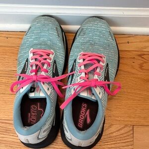 Brooks Ghost 14 Women's Athletic Shoes - Teal and Pink